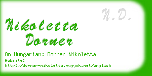 nikoletta dorner business card